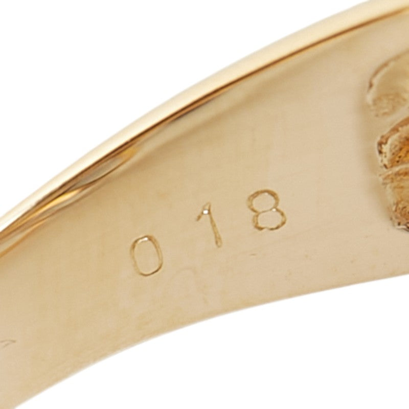 K18YG イエローゴールド Pt900 プラチナ コンビ ダイヤ0.18ct リング 指輪 レディース 11.5号 【中古】