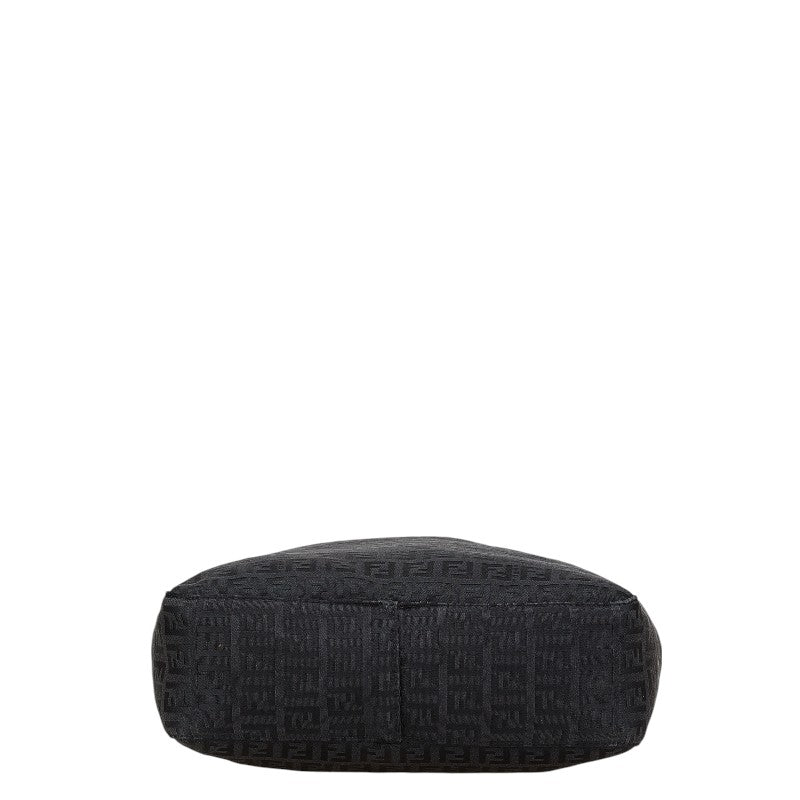 フェンディ ズッキーノ ハンドバッグ 8BH006 ブラック キャンバス レザー レディース FENDI 【中古】