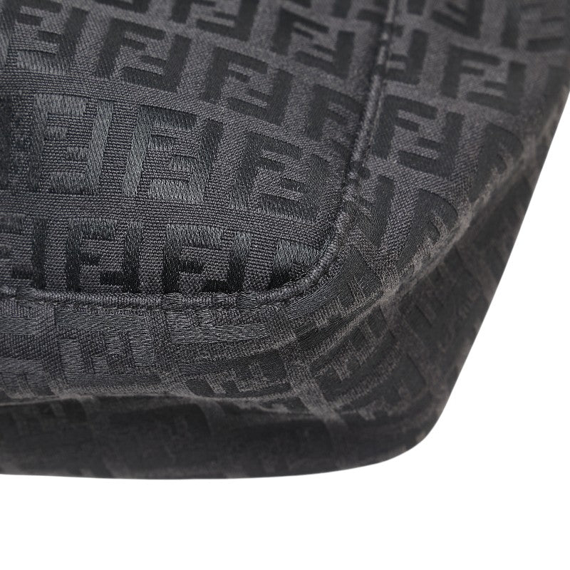 フェンディ ズッキーノ ハンドバッグ 8BH006 ブラック キャンバス レザー レディース FENDI 【中古】