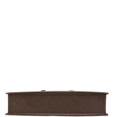 バーバリー ロゴプレート ビジネスバッグ ブリーフケース ブラウン レザー メンズ BURBERRY 【中古】