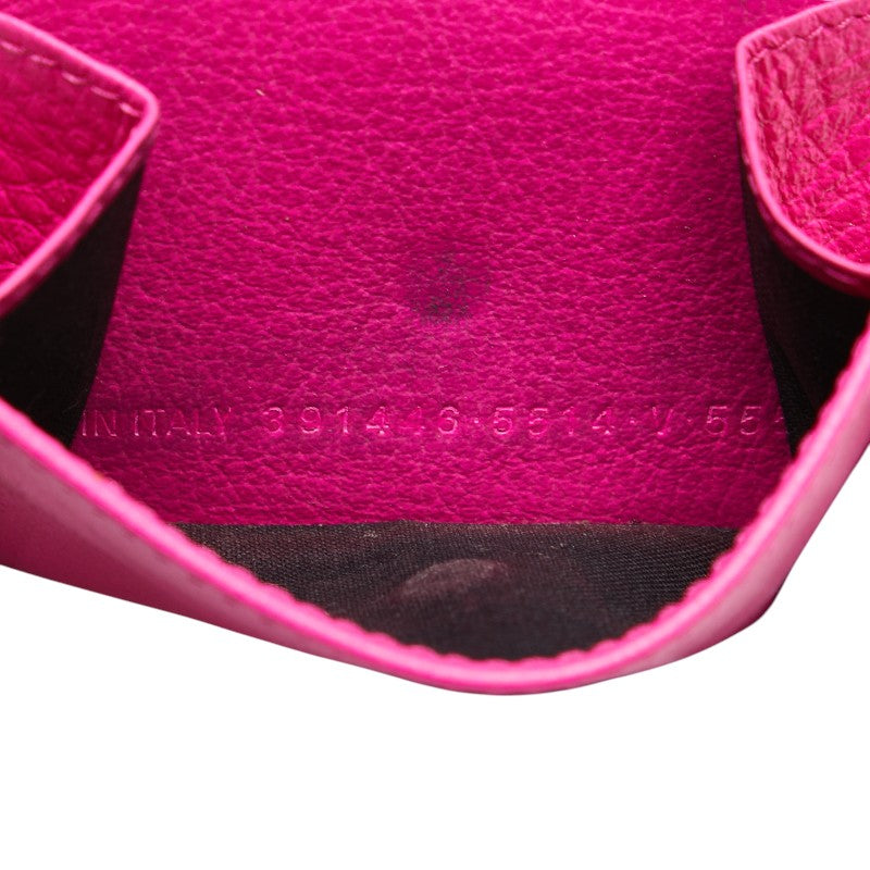 バレンシアガ ペーパーミニウォレット 三つ折り財布 コンパクトウォレット 391446 ピンク レザー レディース BALENCIAGA 【中古】
