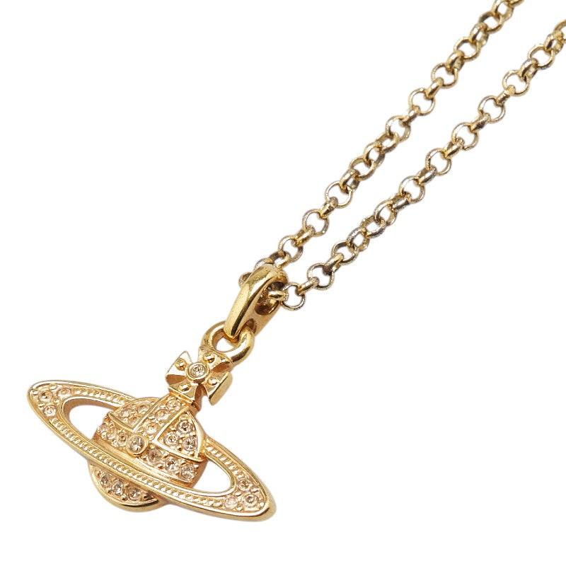 ヴィヴィアンウエストウッド ミニ バス レリーフ チェーン ペンダントネックレス ゴールド メッキ レディース Vivienne Westwood 【中古】