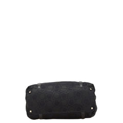 サルヴァトーレフェラガモ ガンチーニ ハンドバッグ トートバッグ ブラック ナイロン レザー レディース Salvatore Ferragamo 【中古】