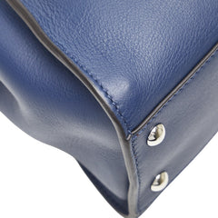フェンディ ピーカブー ハンドバッグ ショルダーバッグ 2WAY 8BN290 ネイビー レザー パイソン レディース FENDI 【中古】