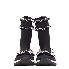 ジミーチュウ ユージン シューズ サイズ：37 ブラック ホワイト ニット レディース JIMMY CHOO 【中古】