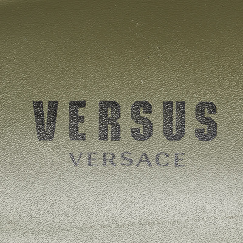 ヴェルサーチェ ヴェルサス サンダル サイズ：35 ブラック カーキ レザー レディース VERSACE 【中古】