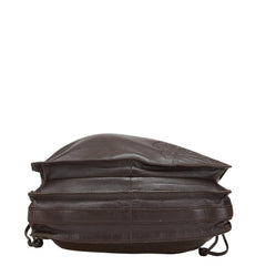 ロエベ アナグラム ショルダーバッグ ブラウン レザー レディース LOEWE 【中古】