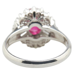 Pt900 プラチナ ルビー1.26ct ダイヤ0.58ct リング 指輪 レディース 12号 【中古】