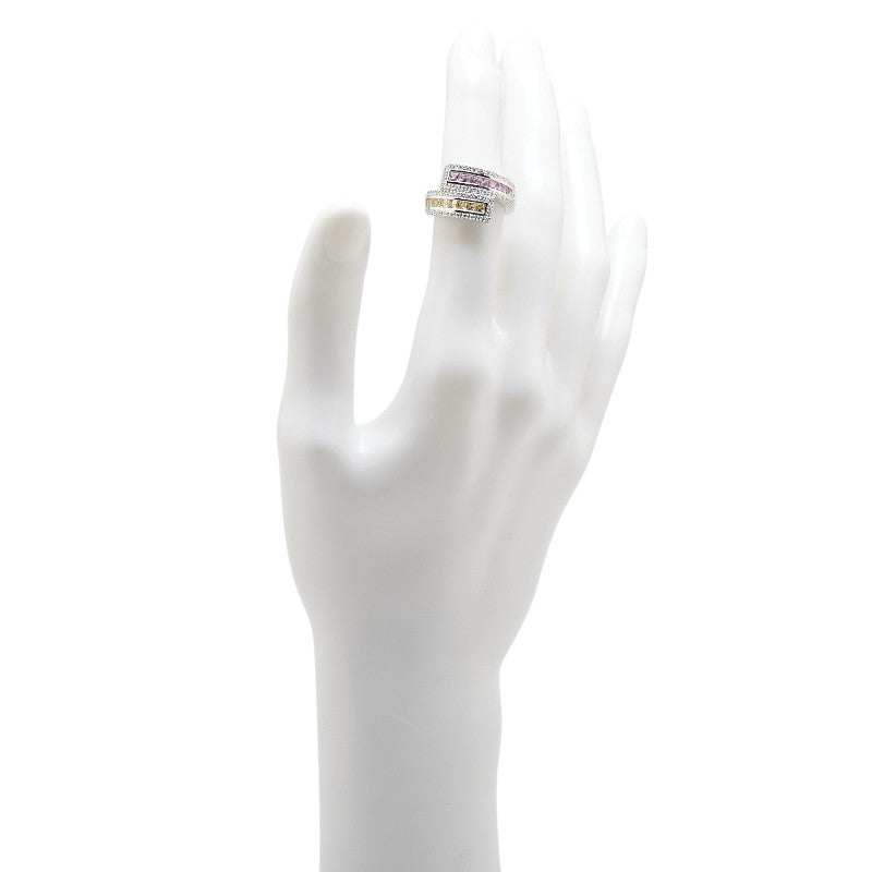K18WG ホワイトゴールド サファイア1.40ct ダイヤ0.30ct リング 指輪 レディース 12.5号 【中古】