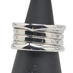 ブルガリ ビーゼロワン リング 指輪 #51 K18WG ホワイトゴールド レディース BVLGARI 【中古】