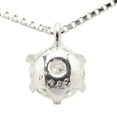 Pt900 プラチナ Pt850 プラチナ ダイヤ0.590ct プチ ネックレス レディース 【中古】