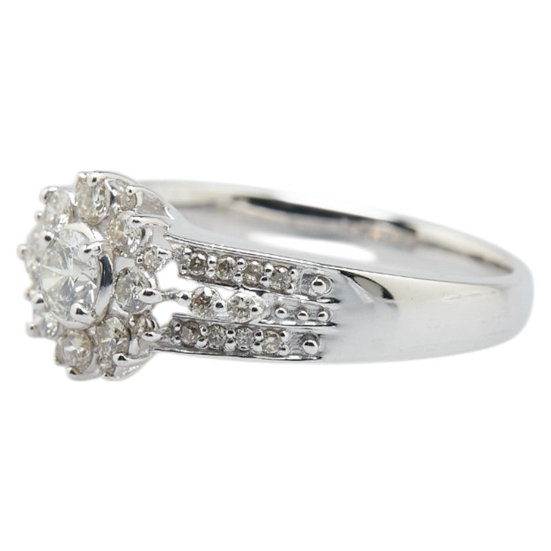 K18WG ホワイトゴールド ダイヤ0.50ct リング 指輪 レディース 11号 【中古】