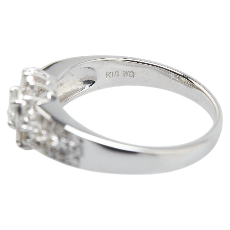 K18WG ホワイトゴールド ダイヤ0.50ct リング 指輪 レディース 11号 【中古】