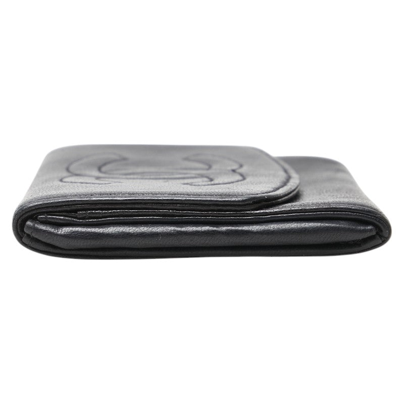 シャネル ココマーク コインケース 小銭入れ ブラック レザー レディース CHANEL 【中古】