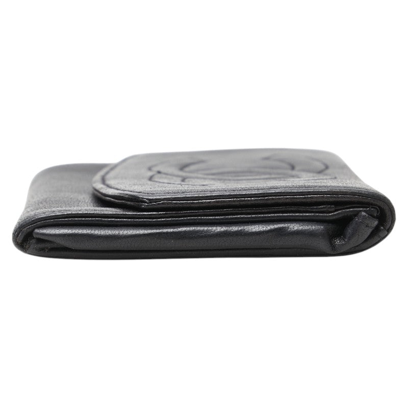シャネル ココマーク コインケース 小銭入れ ブラック レザー レディース CHANEL 【中古】