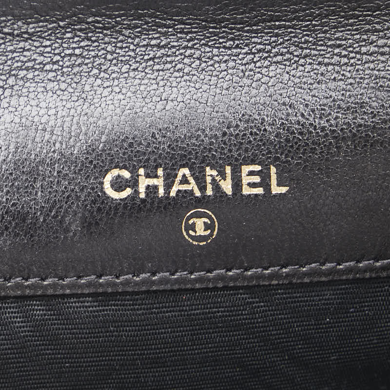 シャネル ココマーク コインケース 小銭入れ ブラック レザー レディース CHANEL 【中古】