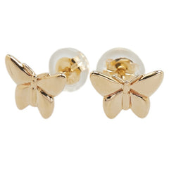 K18YG イエローゴールド バタフライ 蝶々 モチーフ ピアス レディース 【中古】