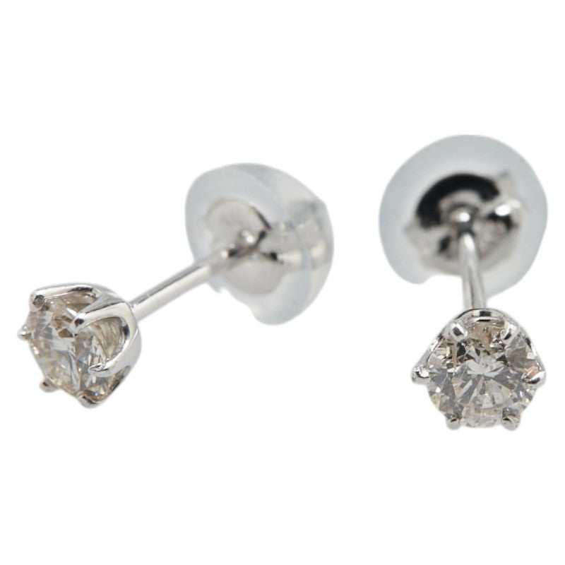 Pt900 プラチナ ダイヤ0.2ct 1Pダイヤ スタッドピアス レディース 【中古】