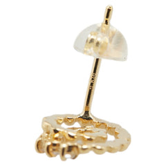 K18YG イエローゴールド ダイヤ ピアス レディース 【中古】