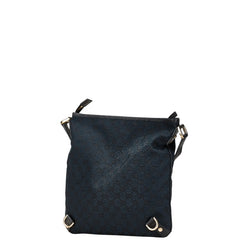 グッチ GGキャンバス アビー 斜め掛け ショルダーバッグ 131326 ブラック レザー レディース GUCCI 【中古】