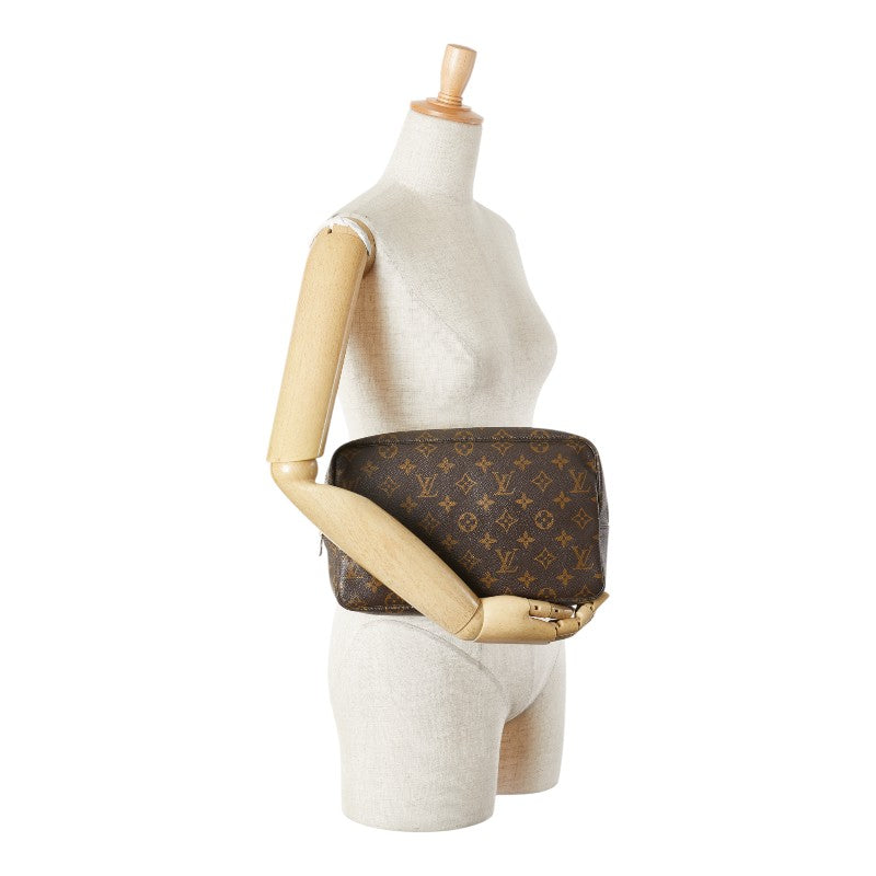 ルイ ヴィトン モノグラム トゥルーストワレット28 ポーチ セカンドバッグ M47522 ブラウン PVC レザー メンズ LOUIS VUITTON 【中古】