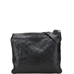 グッチ グッチシマ 斜め掛け ショルダーバッグ 201446 ブラック レザー メンズ GUCCI 【中古】