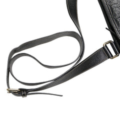 グッチ グッチシマ 斜め掛け ショルダーバッグ 201446 ブラック レザー メンズ GUCCI 【中古】