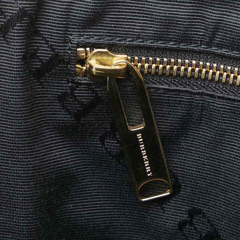 バーバリー ロゴプレート ハンドバッグ ショルダーバッグ 2WAY シルバー レザー レディース BURBERRY 【中古】