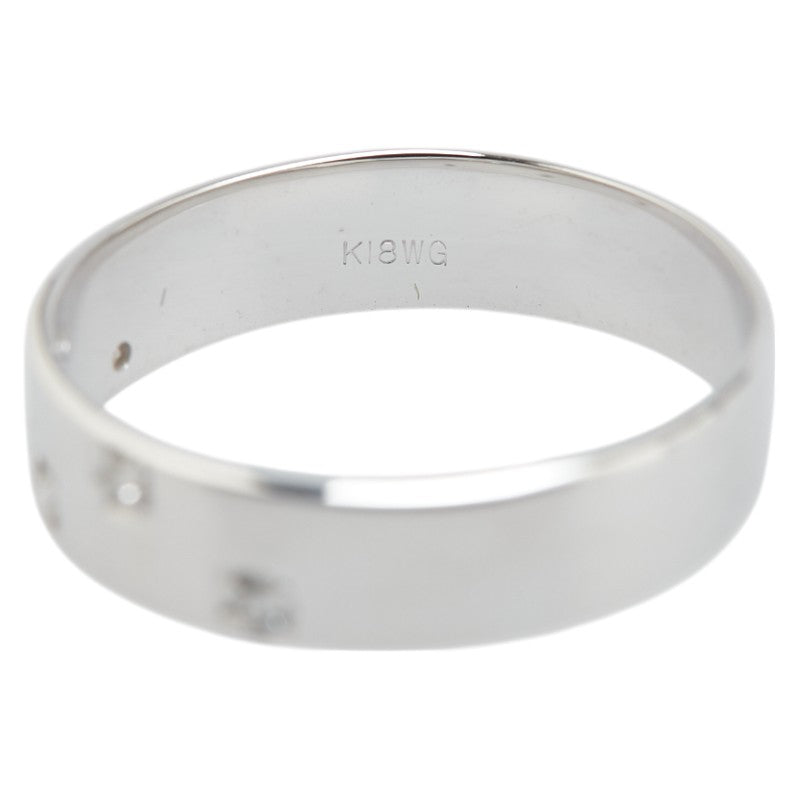 K18WG ホワイトゴールド ダイヤ0.05ct リング 指輪 レディース 13号 【中古】