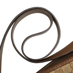 グッチ GGキャンバス 斜め掛け ショルダーバッグ 388930 ベージュ ブラウン キャンバス レザー レディース GUCCI 【中古】