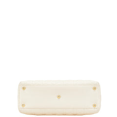 ディオール レディディオール カナージュ ラージ ハンドバッグ ショルダーバッグ 2WAY アイボリー レザー レディース Dior 【中古】