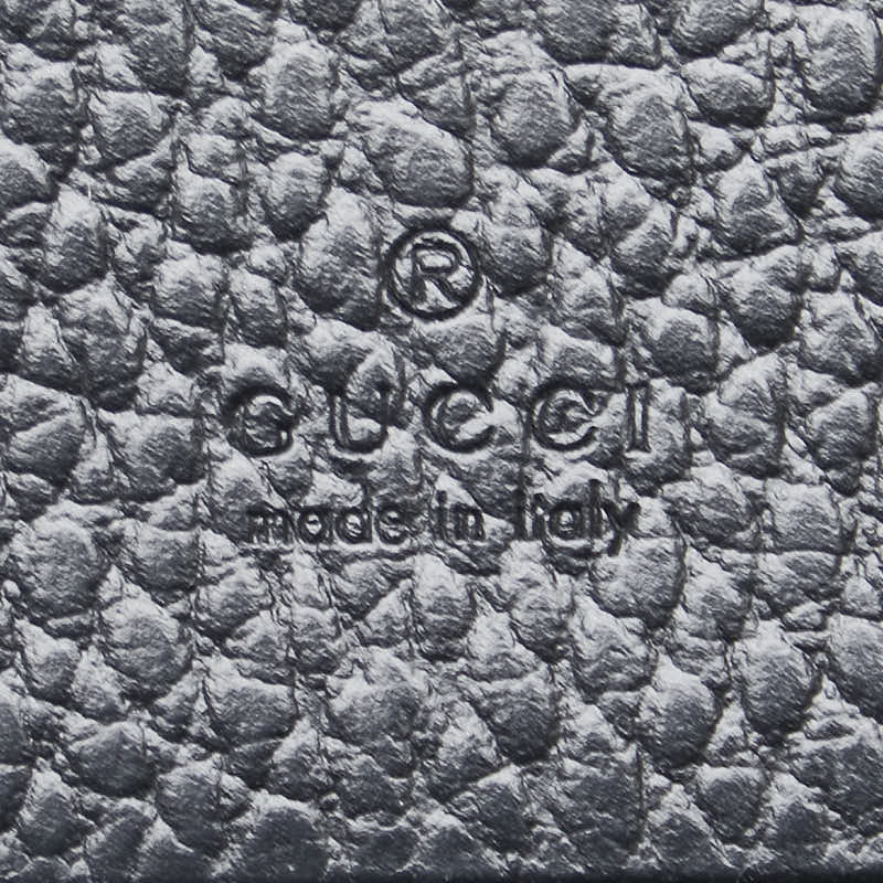 グッチ GGマーモント 二つ折り財布 456126 ブラック レザー レディース GUCCI 【中古】