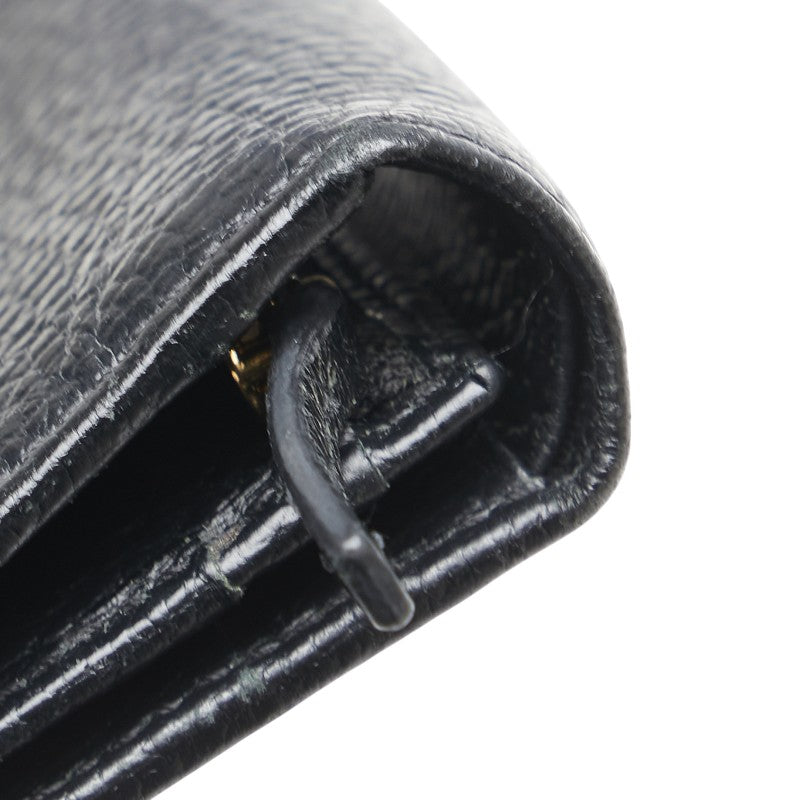 グッチ GGマーモント 二つ折り財布 456126 ブラック レザー レディース GUCCI 【中古】
