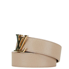ルイ ヴィトン モノグラム LV イニシャル ベルト サイズ：80/32 M0646 ベージュ ブラウン レザー PVC レディース LOUIS VUITTON 【中古】