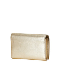 サンローラン YSL 長財布 372266 ゴールド レザー レディース SAINT LAURENT 【中古】