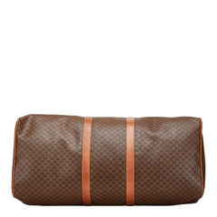 セリーヌ マカダム ボストンバッグ ブラウン PVC レザー レディース CELINE 【中古】