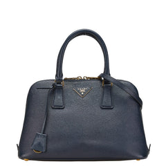 プラダ ハンドバッグ ショルダーバッグ 2WAY ネイビー サフィアーノレザー レディース PRADA 【中古】