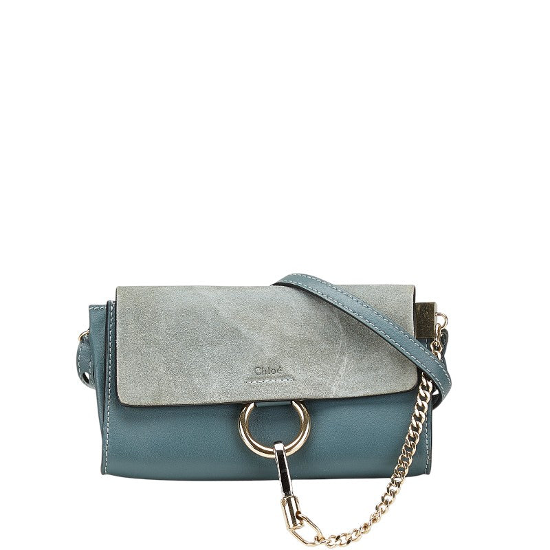 クロエ フェイ 斜め掛け ショルダーバッグ グリーン レザー スエード レディース Chloe 【中古】