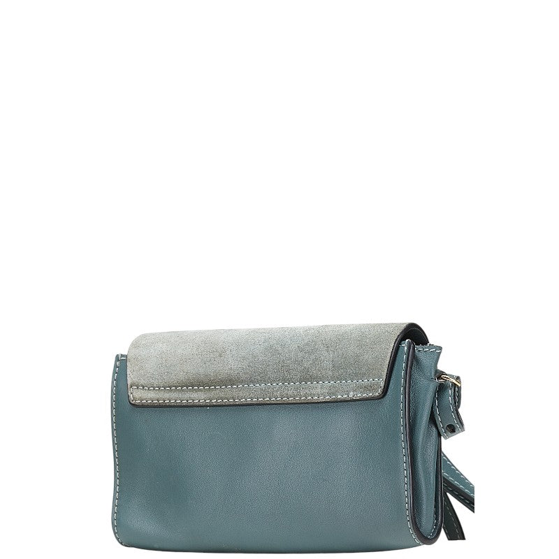 クロエ フェイ 斜め掛け ショルダーバッグ グリーン レザー スエード レディース Chloe 【中古】