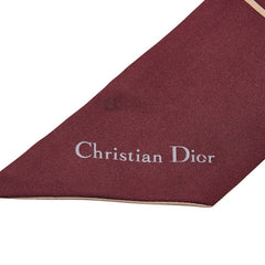 ディオール ミッツァ J'ADIOR トロッター オブリーク スカーフ ベージュ ブラウン シルク レディース Dior 【中古】