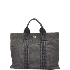 エルメス エールライン トートPM ハンドバッグ トートバッグ グレー キャンバス レディース HERMES 【中古】