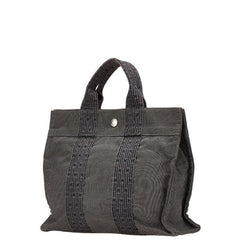 エルメス エールライン トートPM ハンドバッグ トートバッグ グレー キャンバス レディース HERMES 【中古】