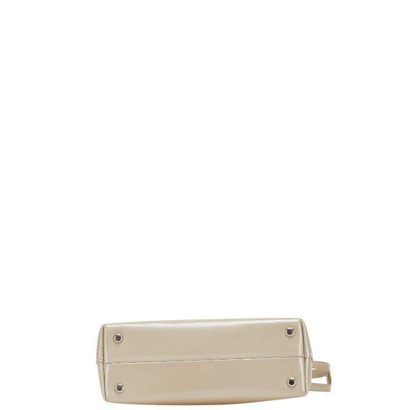 ジバンシー ロゴ ハンドバッグ グレージュ ベージュ レザー レディース Givenchy 【中古】