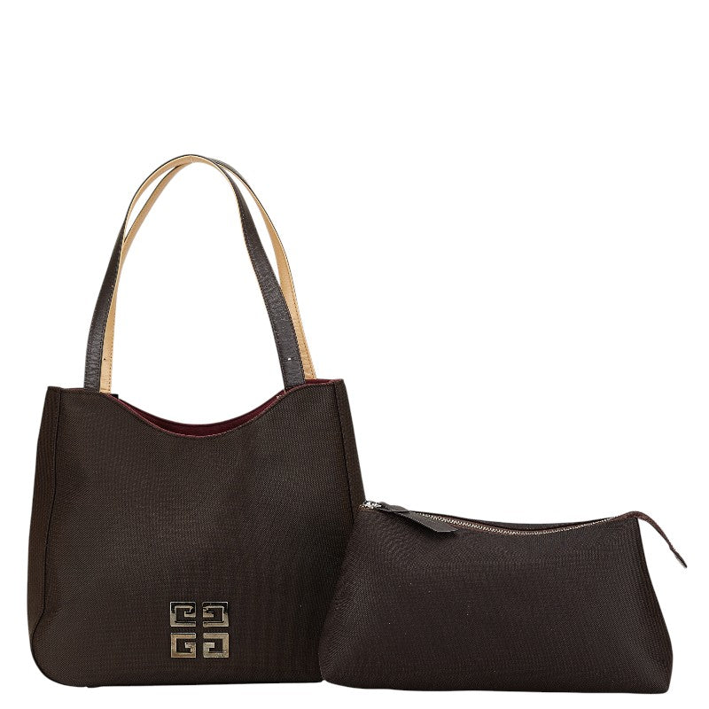 ジバンシー ハンドバッグ トートバッグ ブラウン ナイロン レザー レディース Givenchy 【中古】