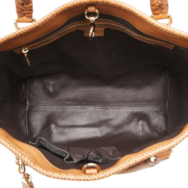 グッチ マラケシュ パイソン トートバッグ 257023 ベージュ ブラウン レザー レディース GUCCI 【中古】