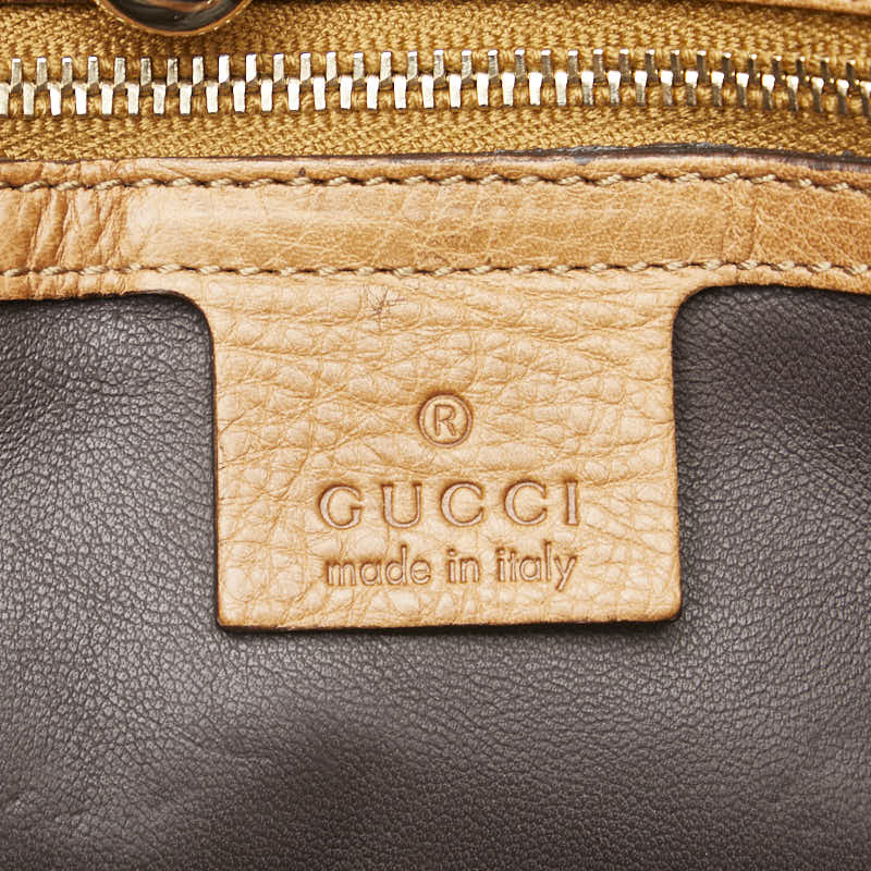 グッチ マラケシュ パイソン トートバッグ 257023 ベージュ ブラウン レザー レディース GUCCI 【中古】