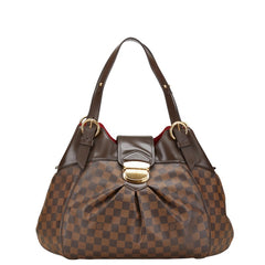ルイ ヴィトン ダミエ システィナ GM ハンドバッグ N41540 ブラウン PVC レザー レディース LOUIS VUITTON 【中古】