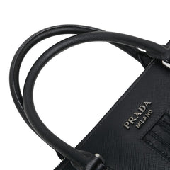プラダ ハンドバッグ ビジネスバッグ ブラック レザー メンズ PRADA 【中古】