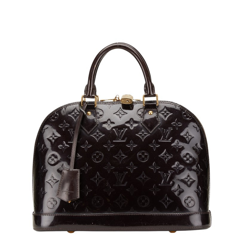 ルイ ヴィトン モノグラム ヴェルニ アルマPM ハンドバッグ M91611 アマラント パープル パテントレザー レディース LOUIS VUITTON 【中古】