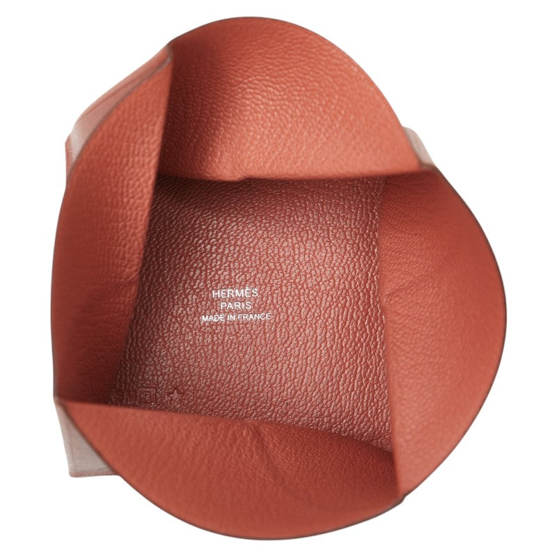 エルメス ズールー コインケース 小銭入れ ブラウン ピンク シェーブル レディース HERMES 【中古】